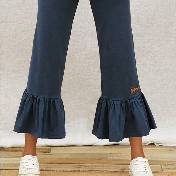 Matilda Jane Pants - Matilida Jane Just Imagine Sofia Big Ruffle Navy Pants Womens Sz. M